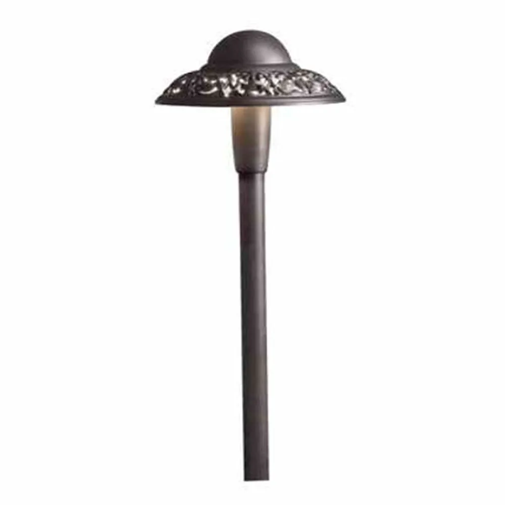 2W 182 Lumens LED Pierced Dome Path Light 3000K Textured Architectural Bronze
