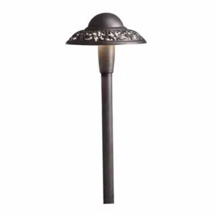 2W 182 Lumens LED Pierced Dome Path Light 3000K Textured Architectural Bronze