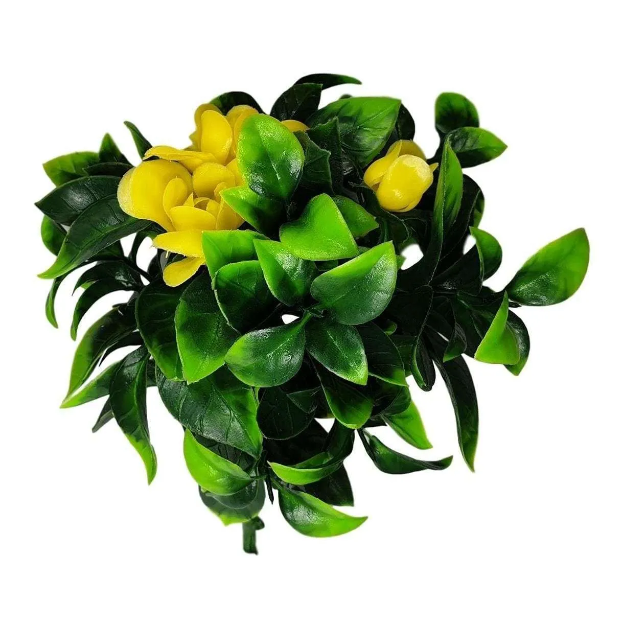 5 Pack Flowering Yellow Rose Stem UV Resistant 30cm