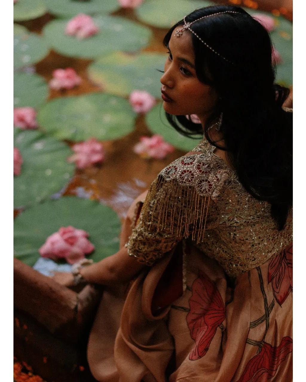 Almond Aj Kalam Anarkali Set