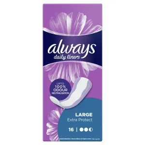Always Daily Liners Extra Protect Large Sanitary Pads 16 PC