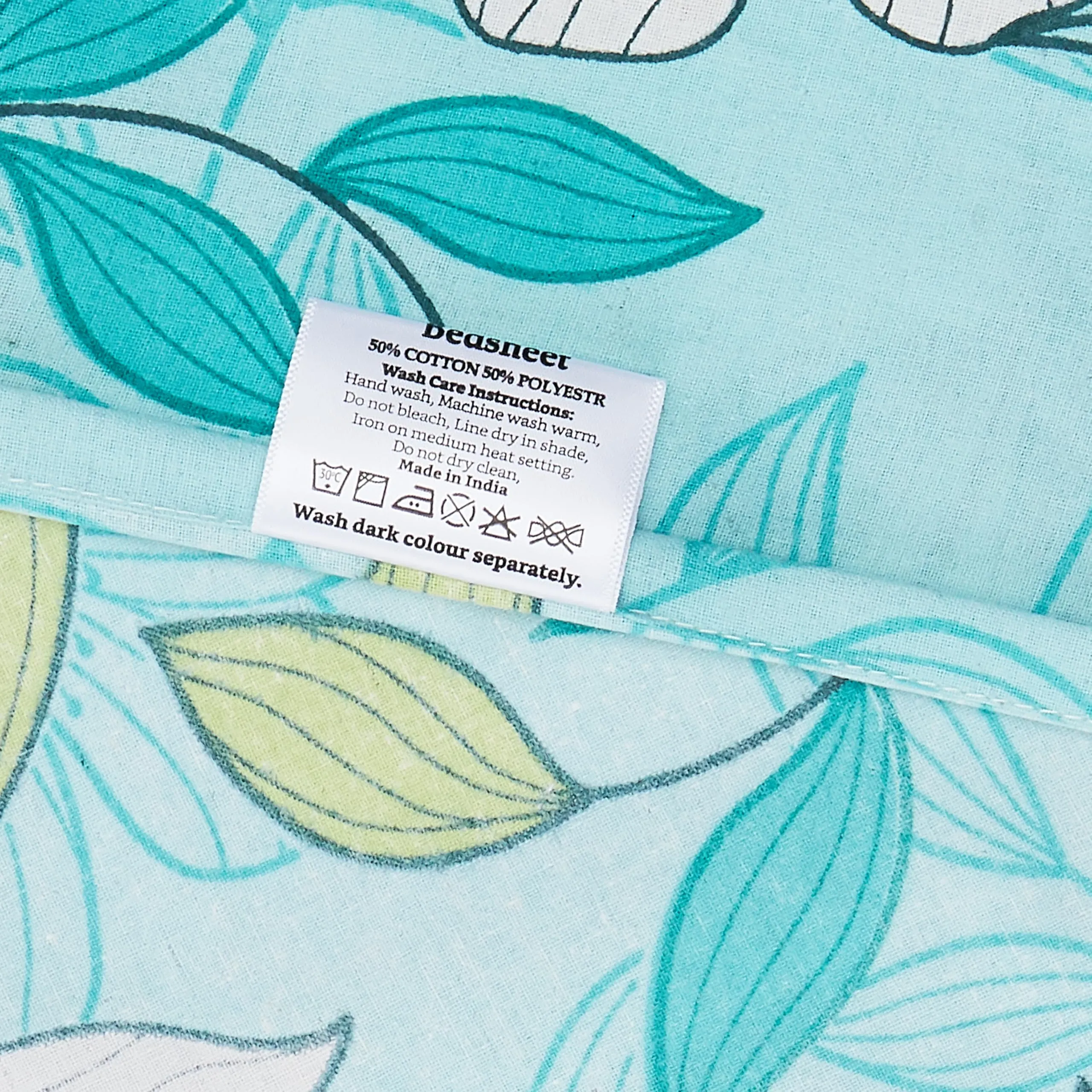 Amazon Brand - Solimo Intricate Floral 120 TC Cotton King Size Bedsheet (Green)