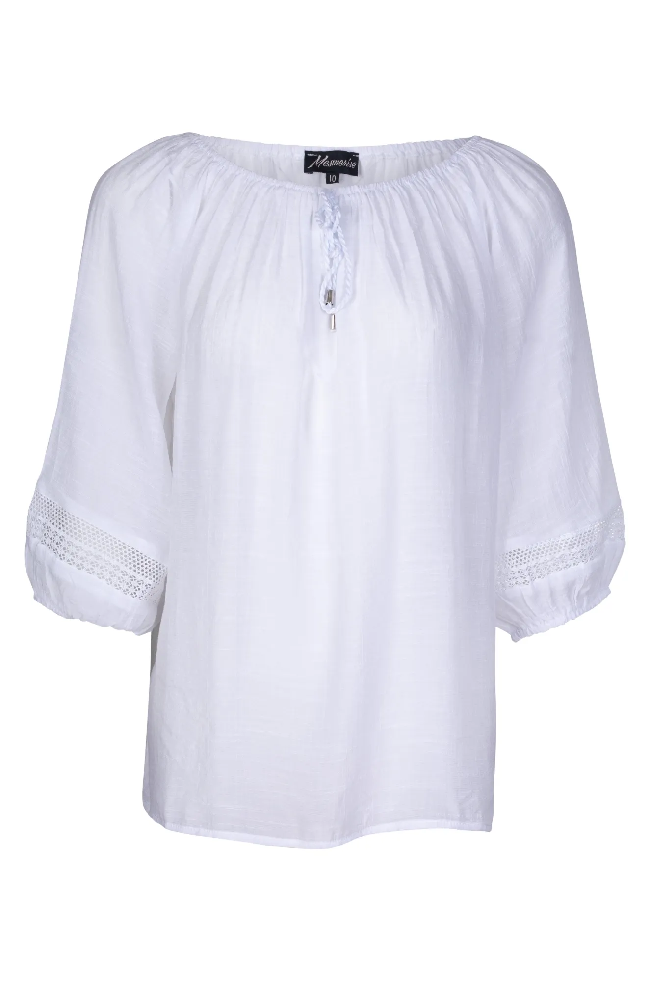 Bardot inspired Top | WHITE | 8826A1