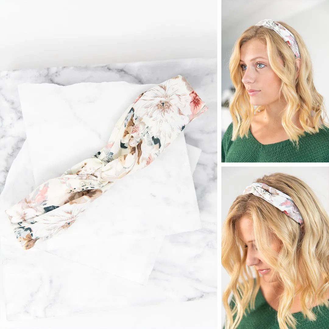 Beauty Is Here White Floral Headband