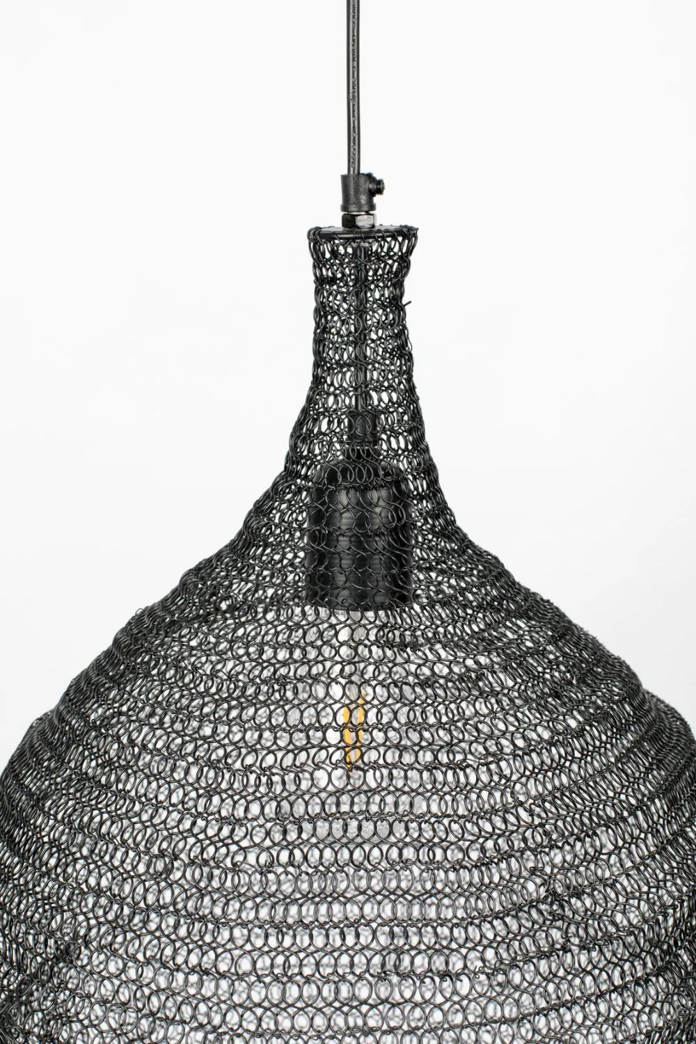 Black Iron Mesh Pendant Lamp M | DF Lena
