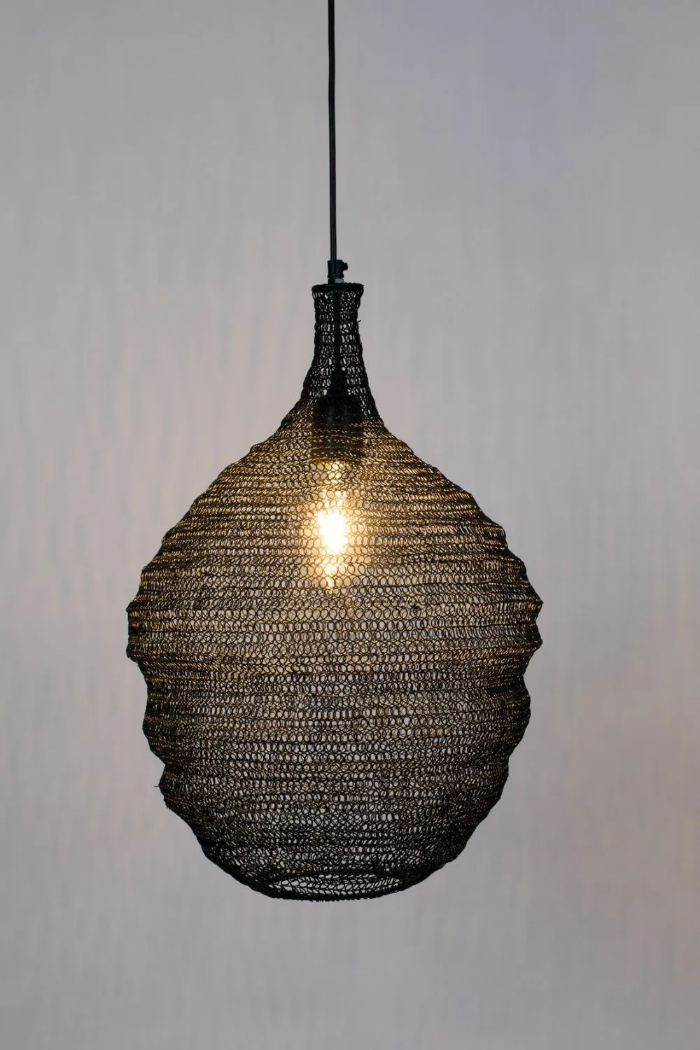 Black Iron Mesh Pendant Lamp M | DF Lena
