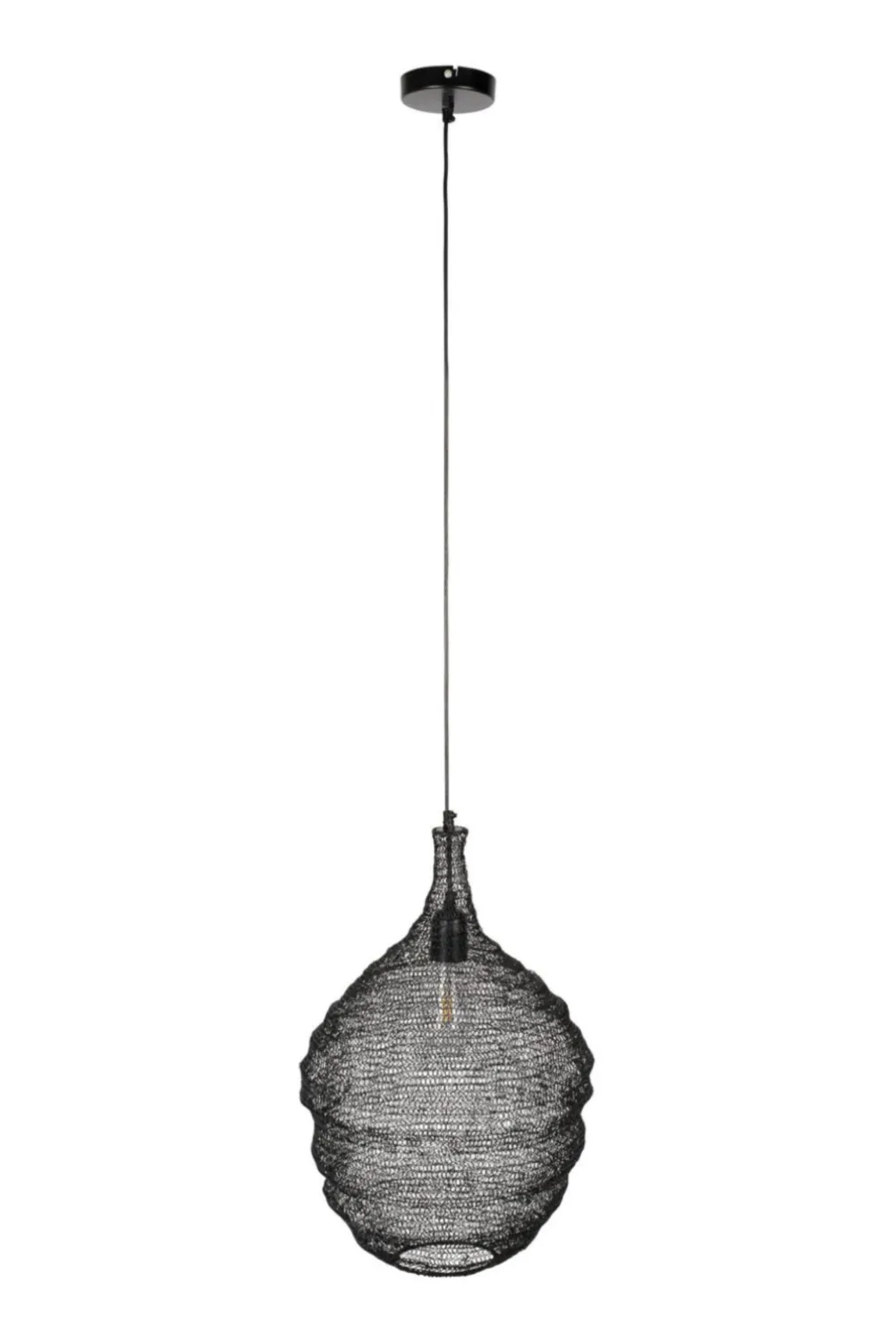 Black Iron Mesh Pendant Lamp M | DF Lena