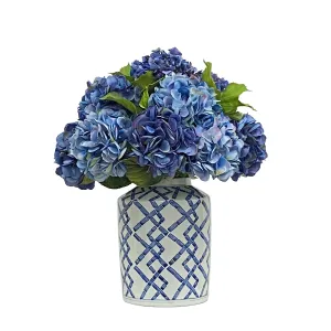 Blue Hydrangea in Jar 24-inches tall
