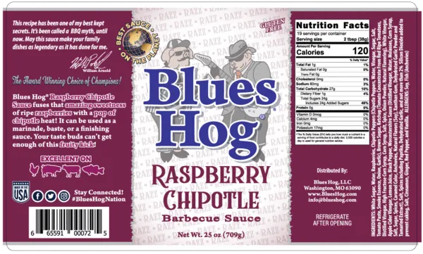 Blues Hog BBQ Sauce Raspberry Chipotle Squeeze Bottle (25oz)