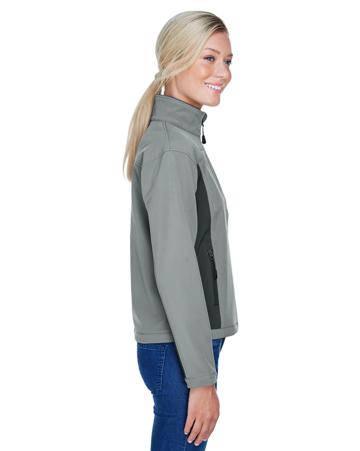 Devon & Jones Ladies' Soft Shell Colorblock Jacket