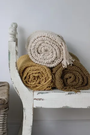 Earthy Tasselled Throw