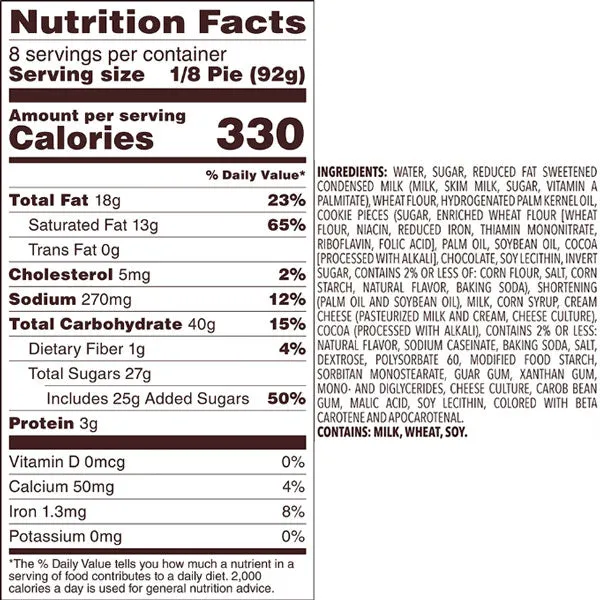 Edwards Desserts Cookies & Creme Pie Cake, 26 oz