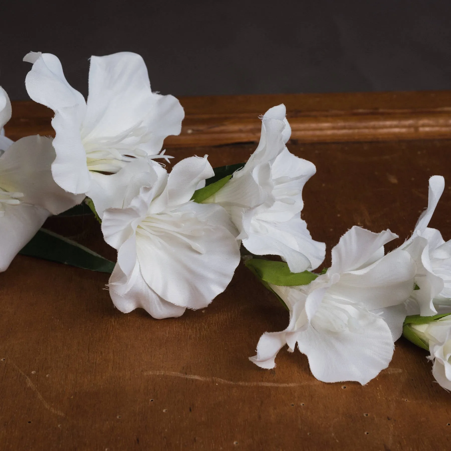 Faux Single Stem White Gladioli