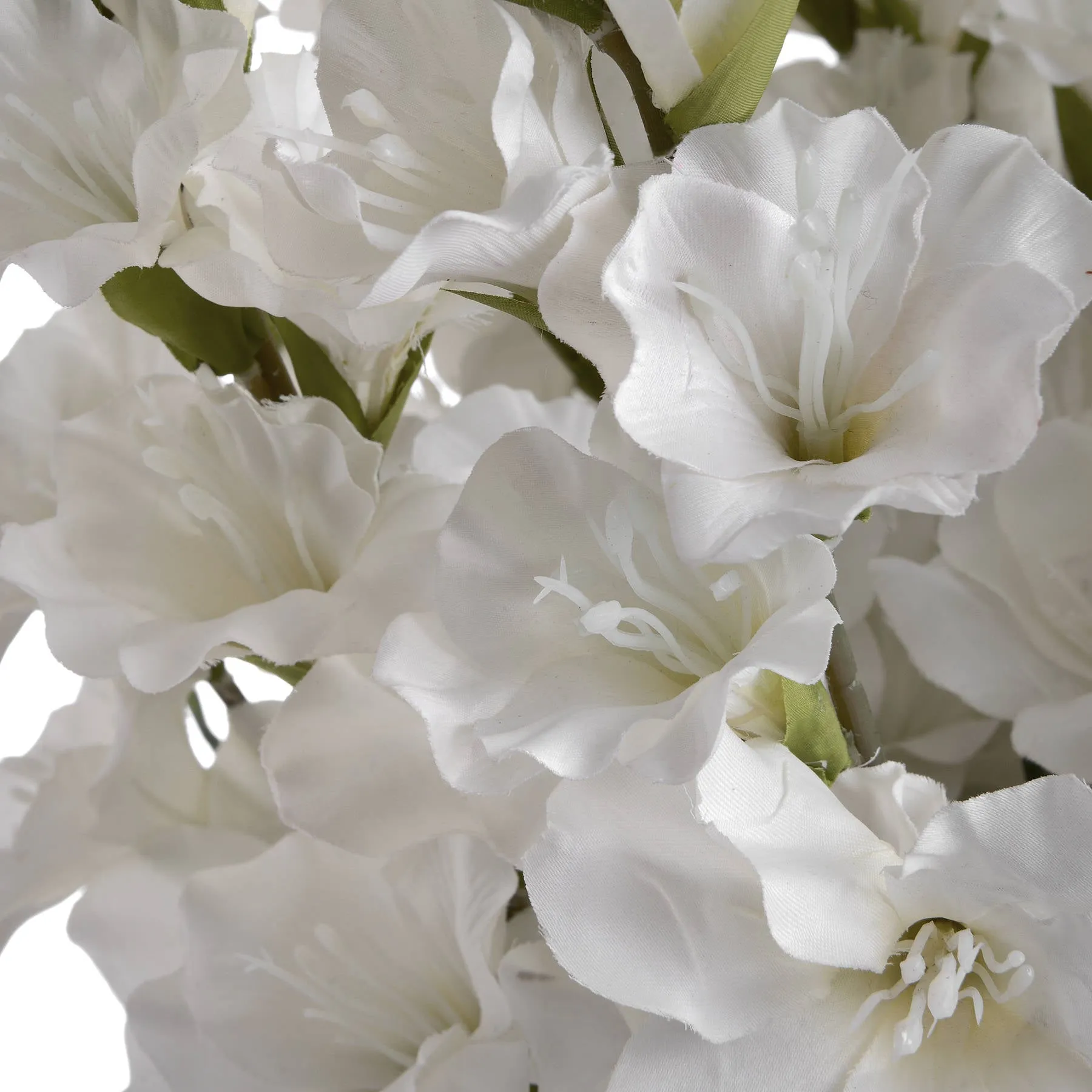 Faux Single Stem White Gladioli