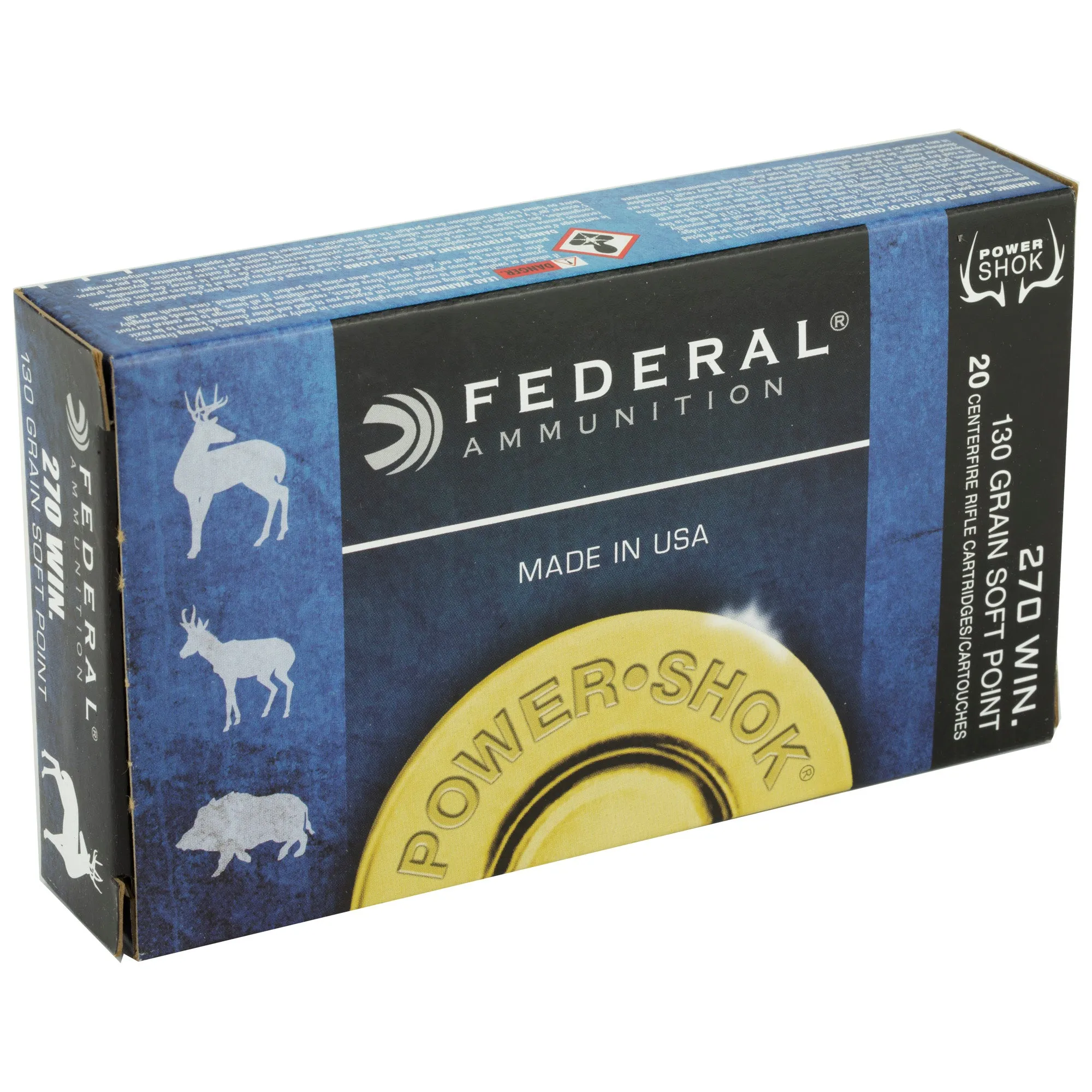 Fed Pwrshk 270win 130gr Sp 20-200