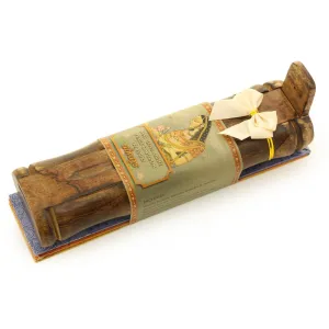 Incense Gift Set - Bamboo Burner   3 Meditation Incense Sticks Packs & Greeting - May Love, Light, Peace