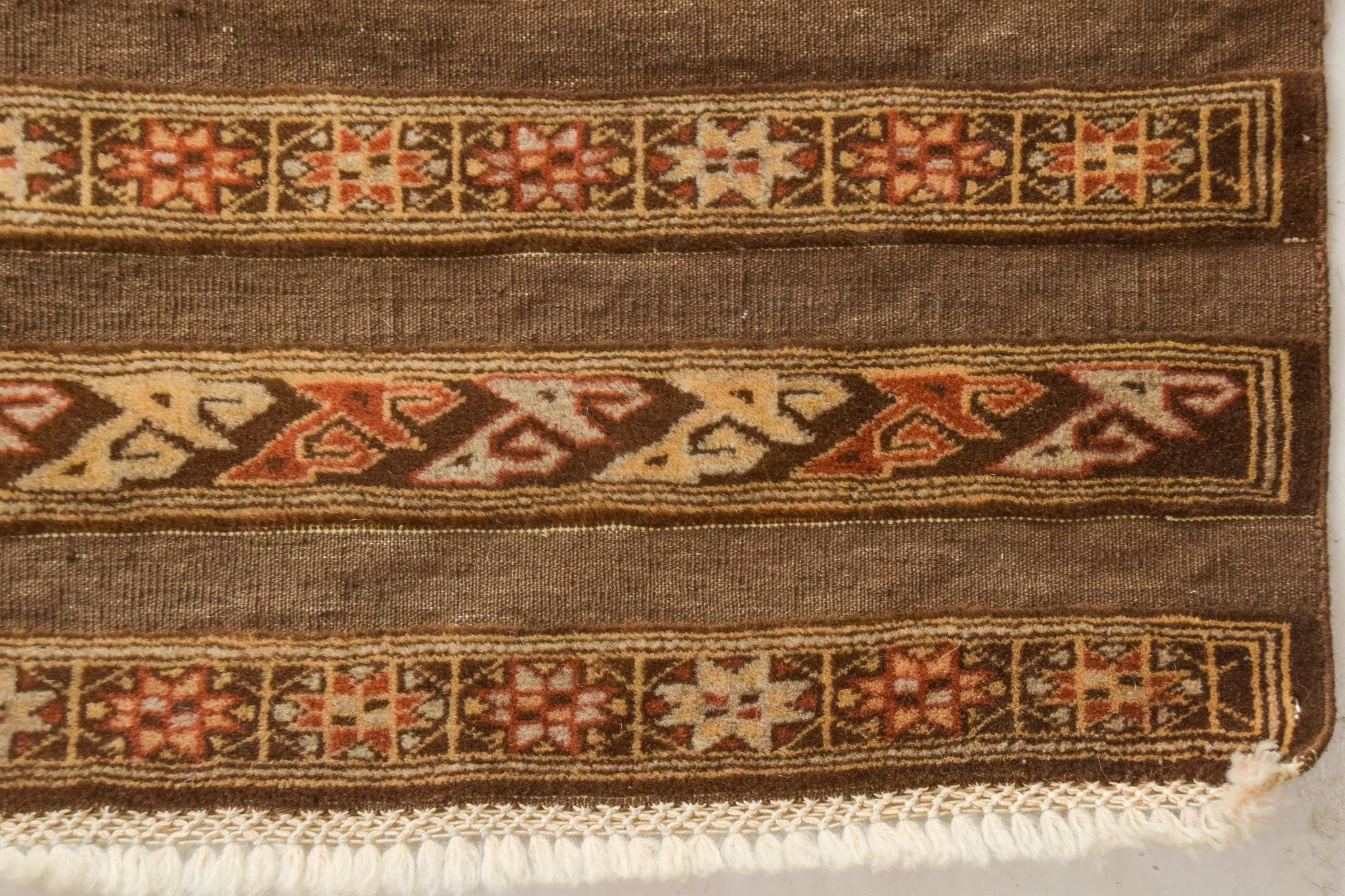 Interesting Horizontal Patterned Handmade Rug - Shiraz, Iran