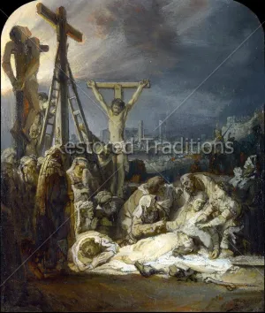 Lamentation of Christ at Foot of Cross – Rembrandt