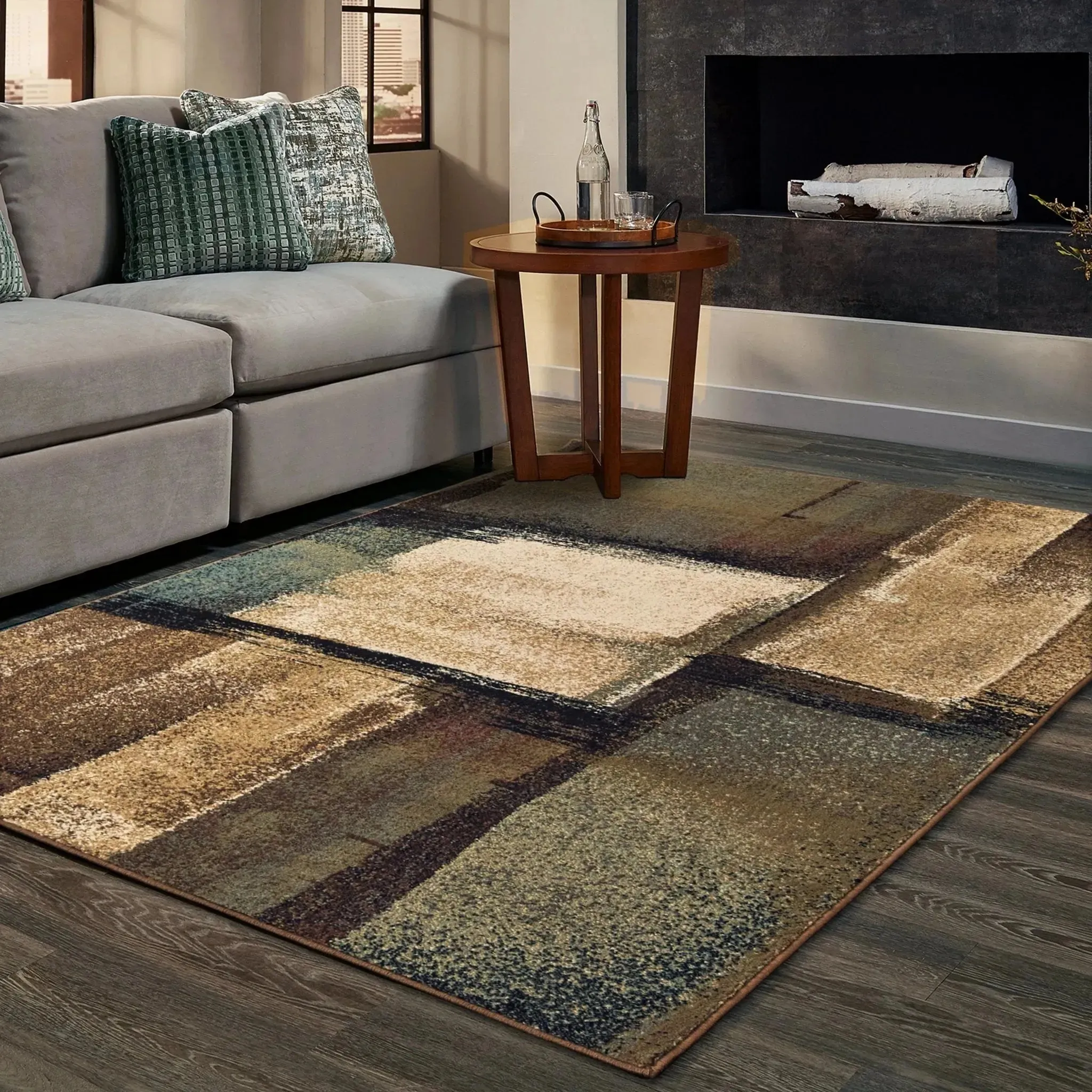 Laurel 6241A Brown/Blue Rug