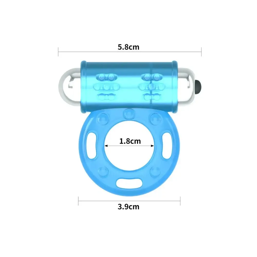 Lovetoy Glow in the Dark Rubber Cock Ring with Bullet Vibrator