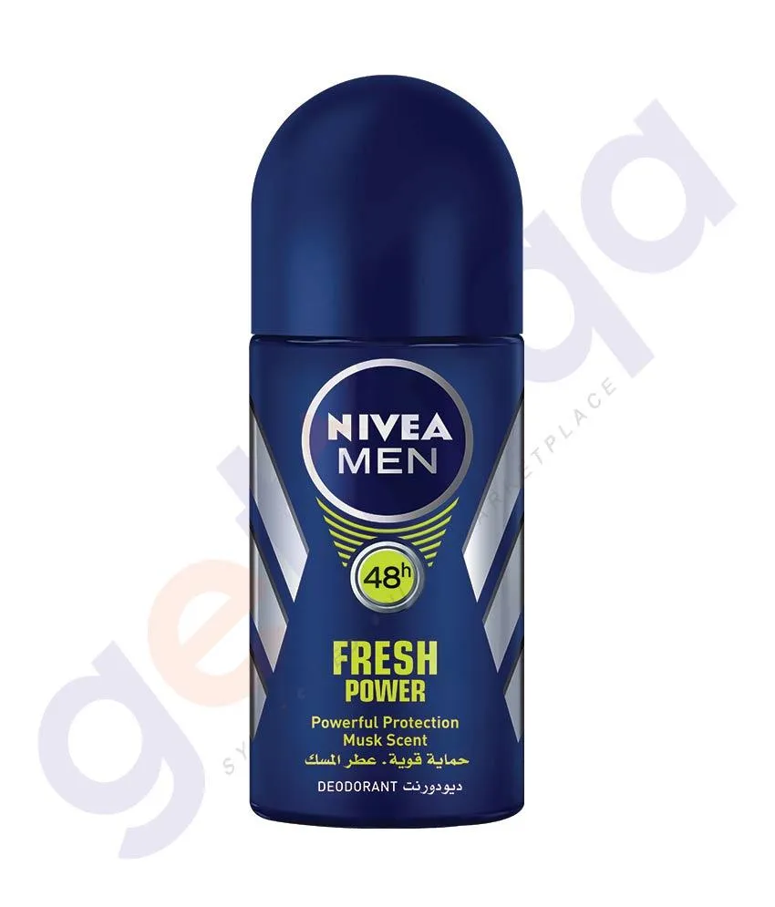 NIVEA 50ML MEN FRESH POWER WITH MUSK SCENT (82914)