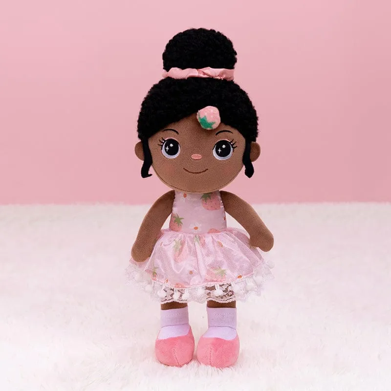 Personalized Deep Skin Tone Strawberry Doll