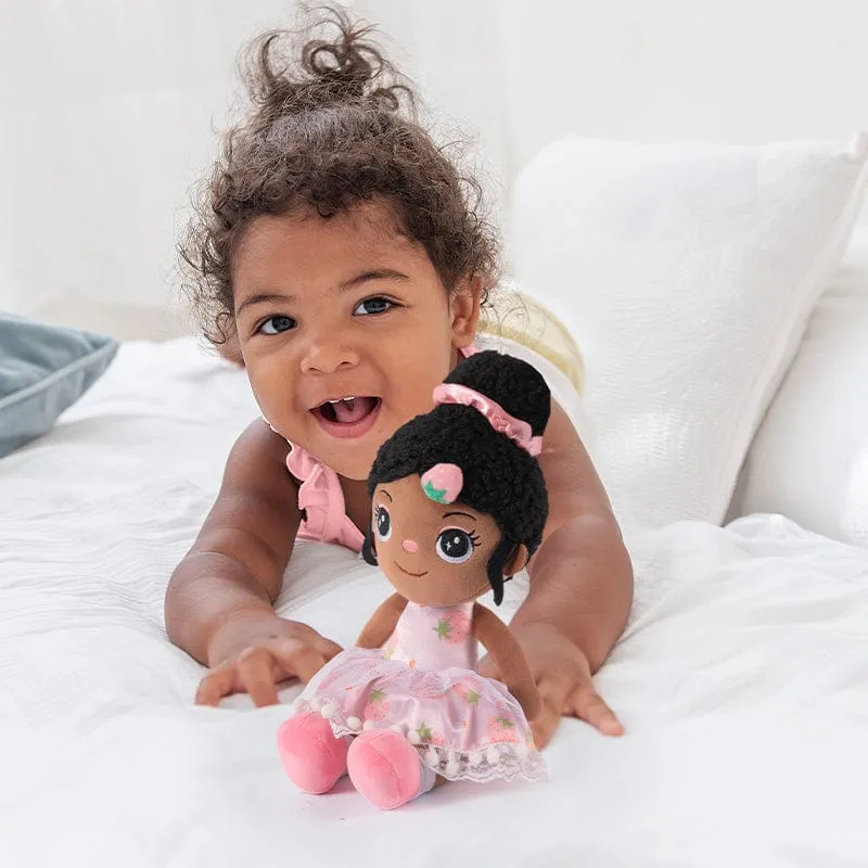 Personalized Deep Skin Tone Strawberry Doll