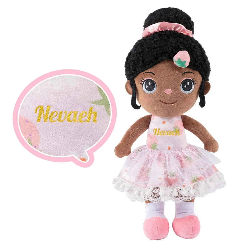 Personalized Deep Skin Tone Strawberry Doll
