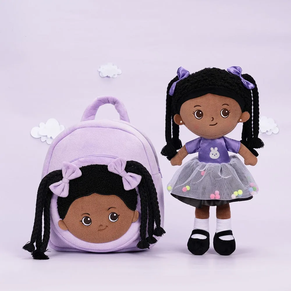 Personalized Purple Deep Skin Tone Plush Ash Doll