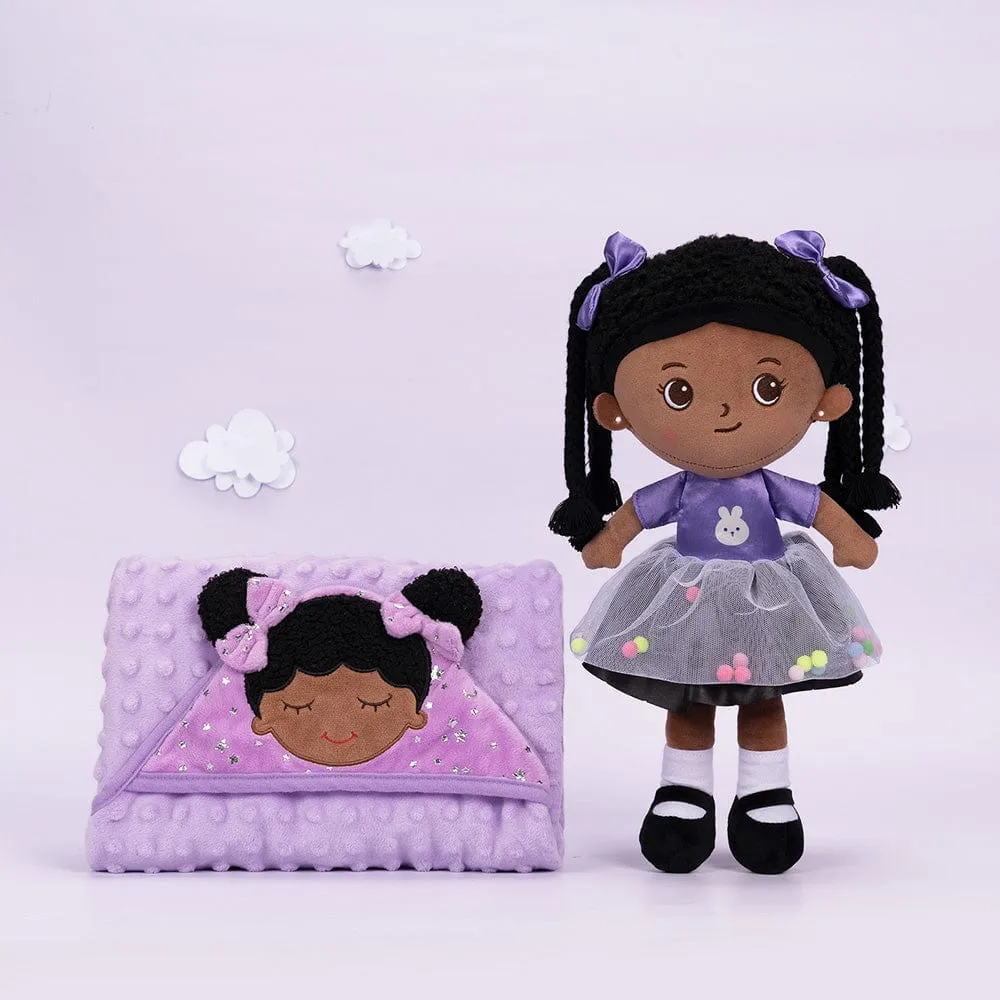 Personalized Purple Deep Skin Tone Plush Ash Doll