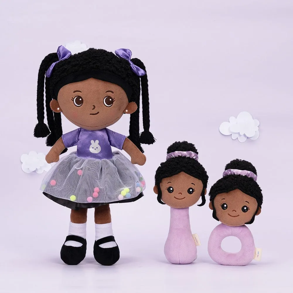 Personalized Purple Deep Skin Tone Plush Ash Doll