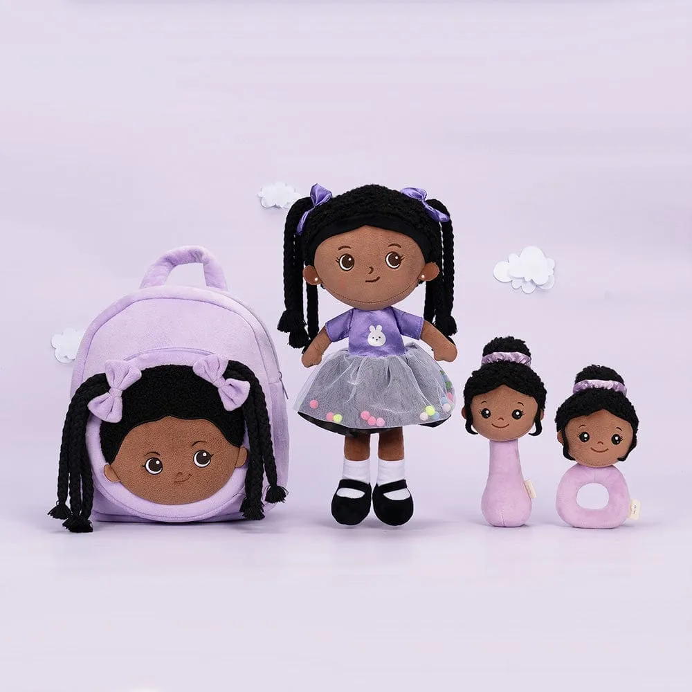Personalized Purple Deep Skin Tone Plush Ash Doll