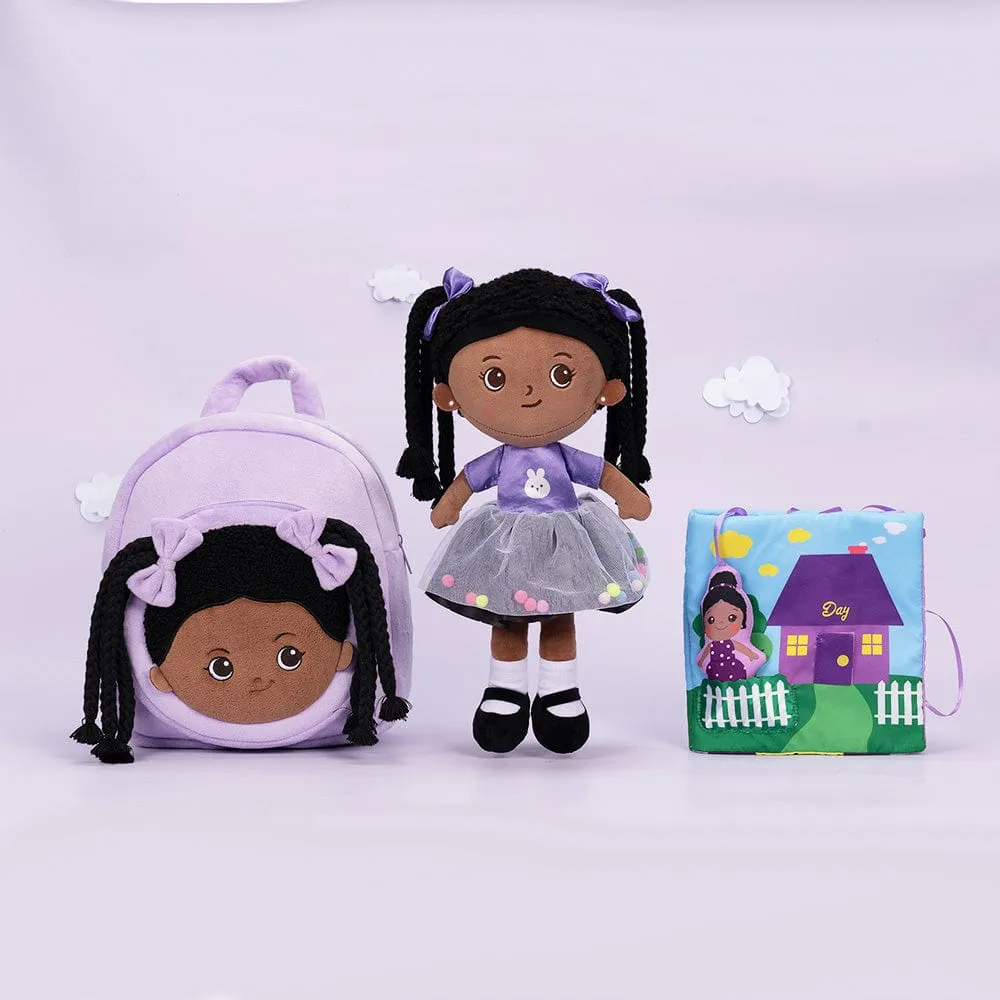Personalized Purple Deep Skin Tone Plush Ash Doll