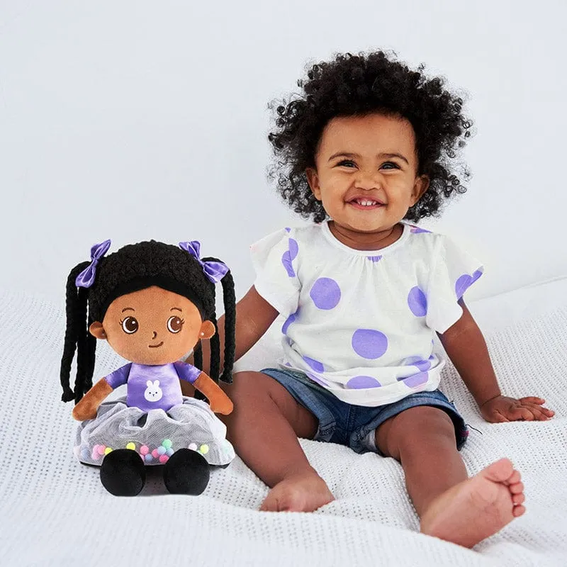 Personalized Purple Deep Skin Tone Plush Ash Doll