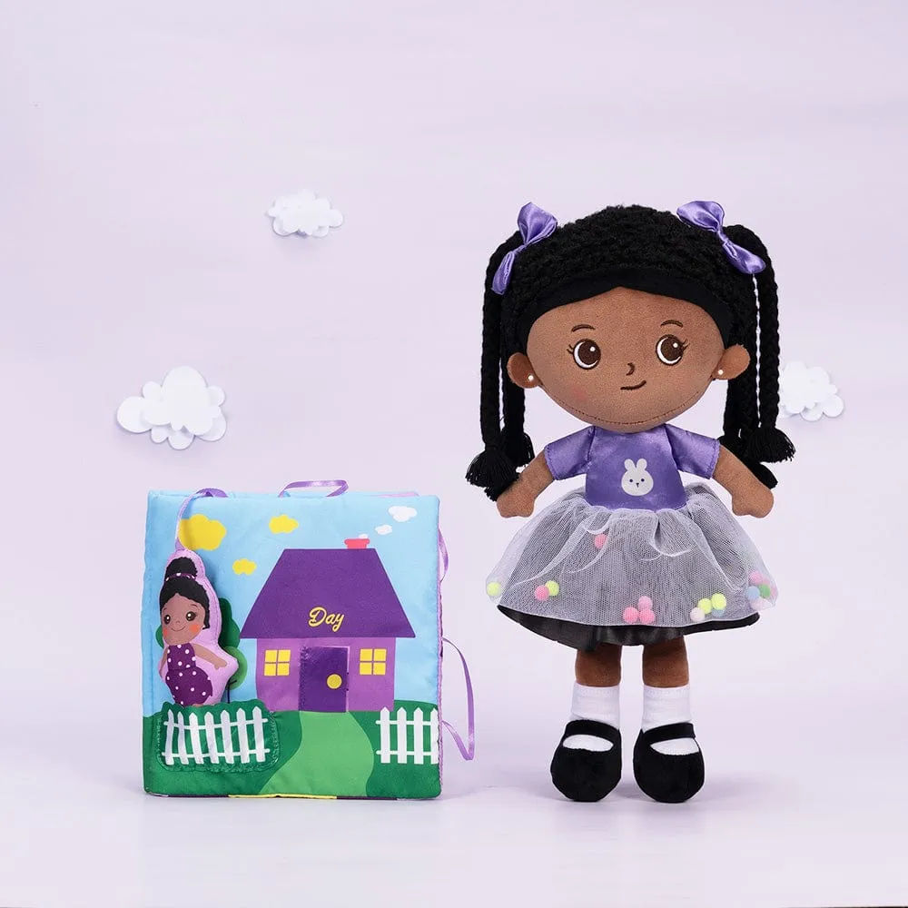 Personalized Purple Deep Skin Tone Plush Ash Doll