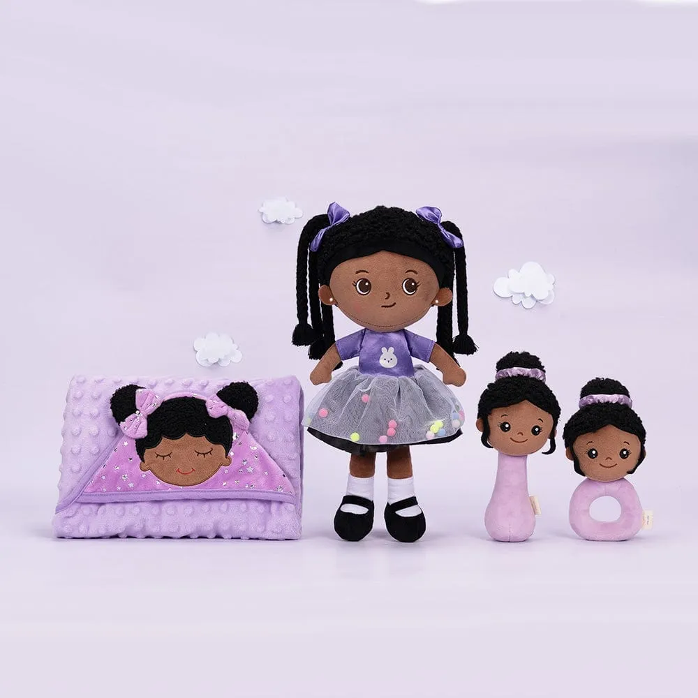 Personalized Purple Deep Skin Tone Plush Ash Doll