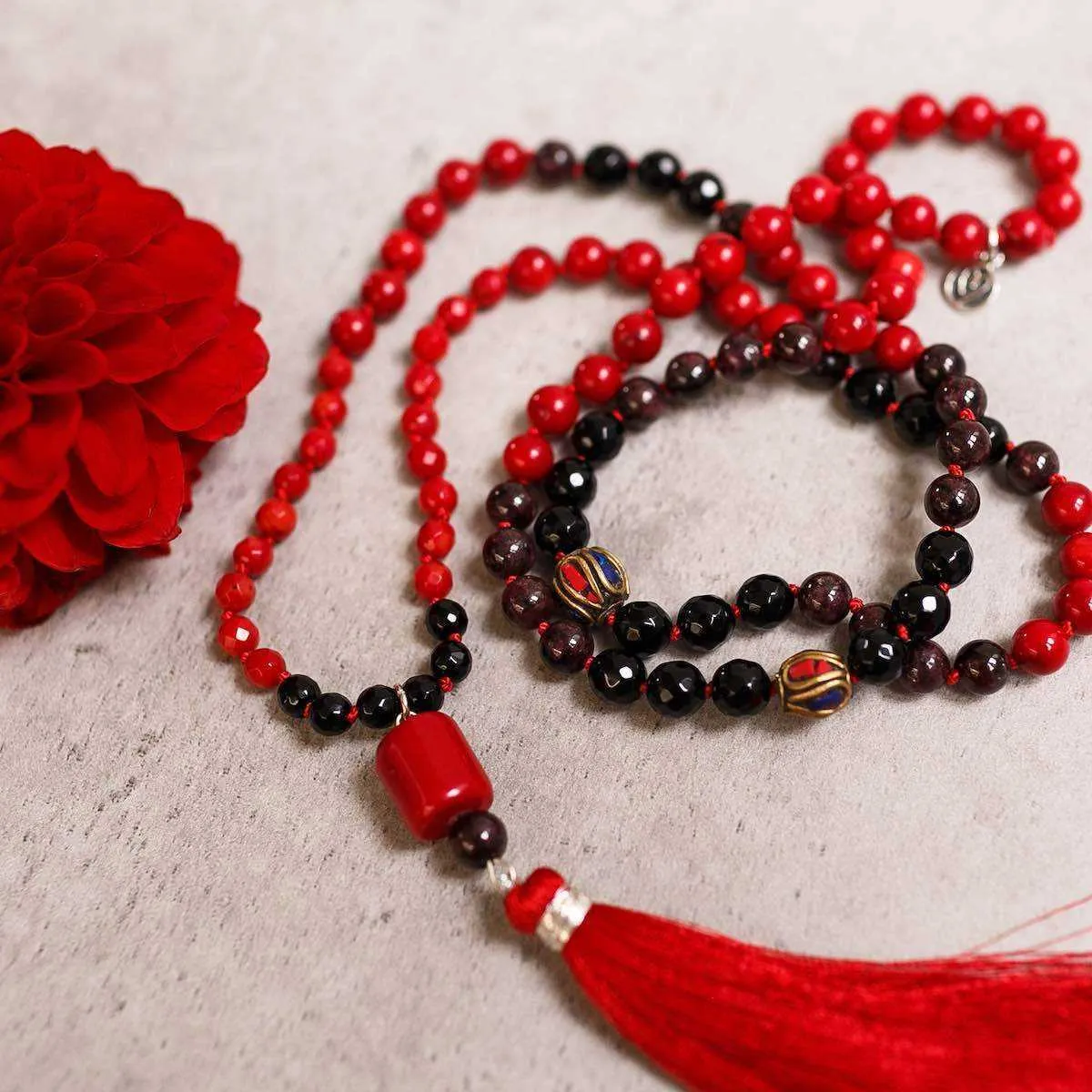 Red is Passion Gemstone Mala