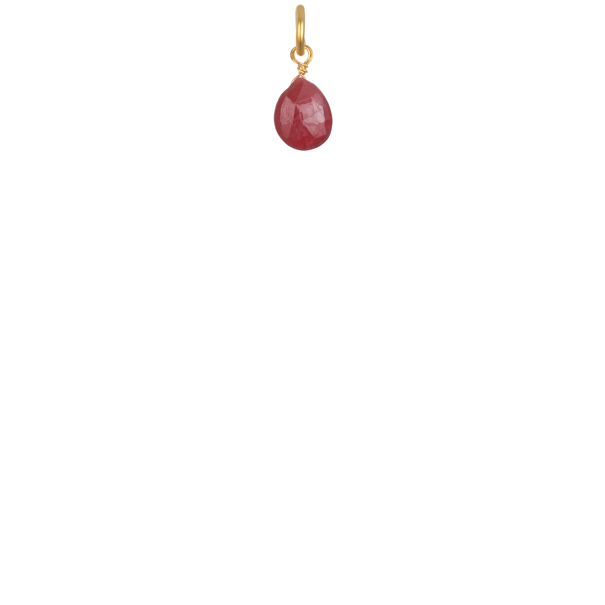 Ruby Briolette- July Birthstone