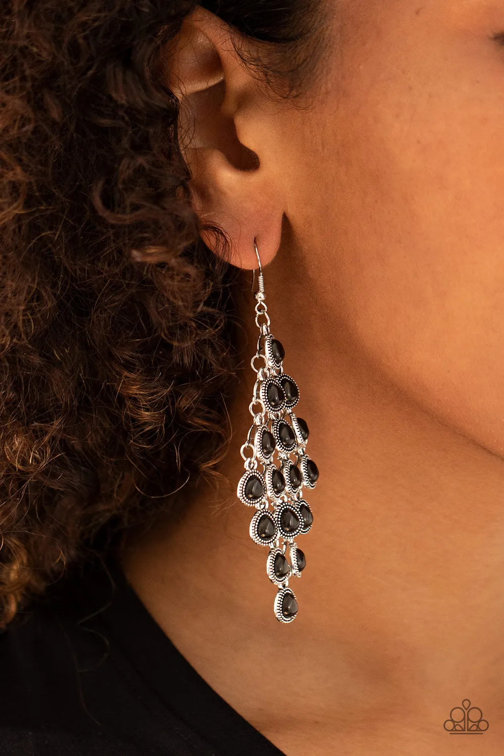 Rural Rainstorms Black-Earrings