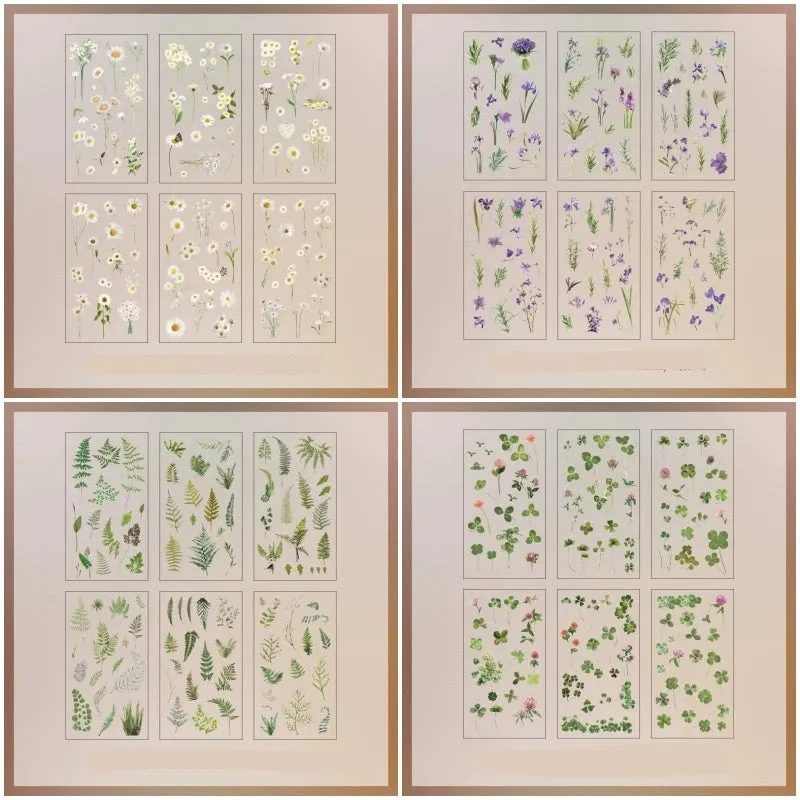Small Fresh Nature - Enchanting Vintage Floral Stickers for Captivating DIY Projects