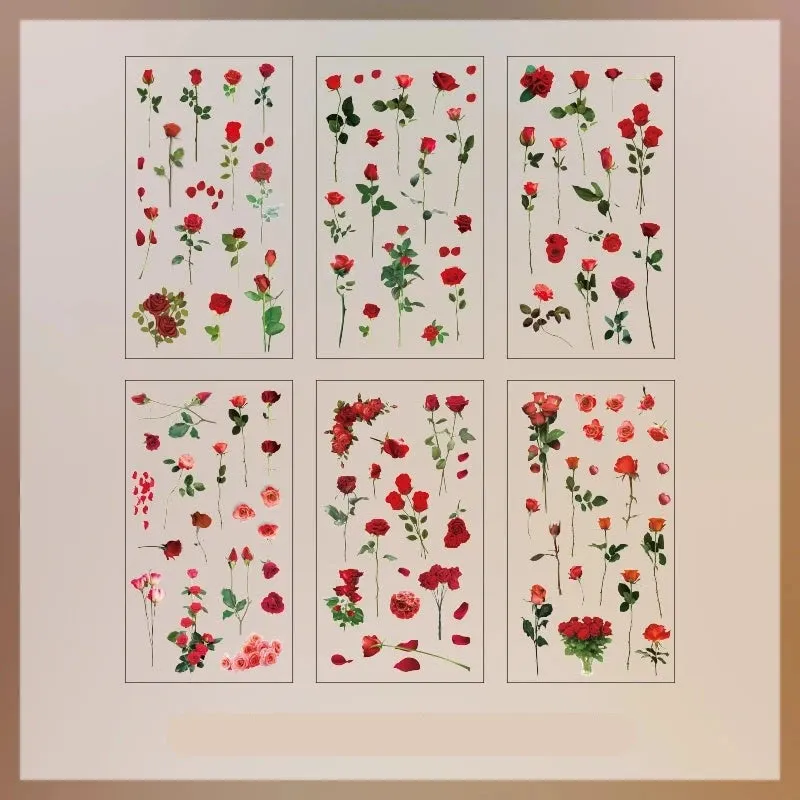 Small Fresh Nature - Enchanting Vintage Floral Stickers for Captivating DIY Projects