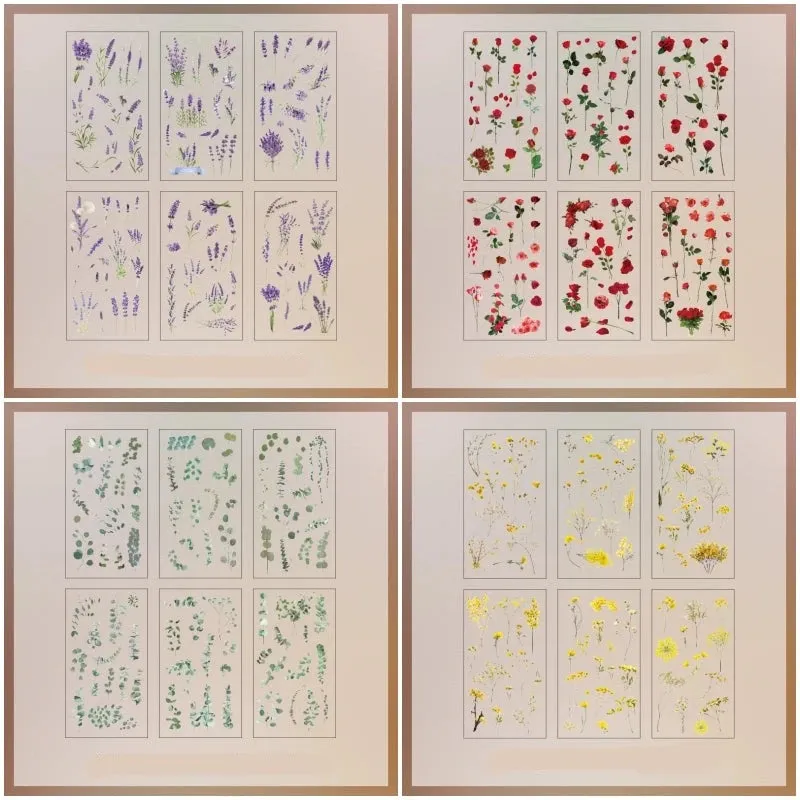 Small Fresh Nature - Enchanting Vintage Floral Stickers for Captivating DIY Projects