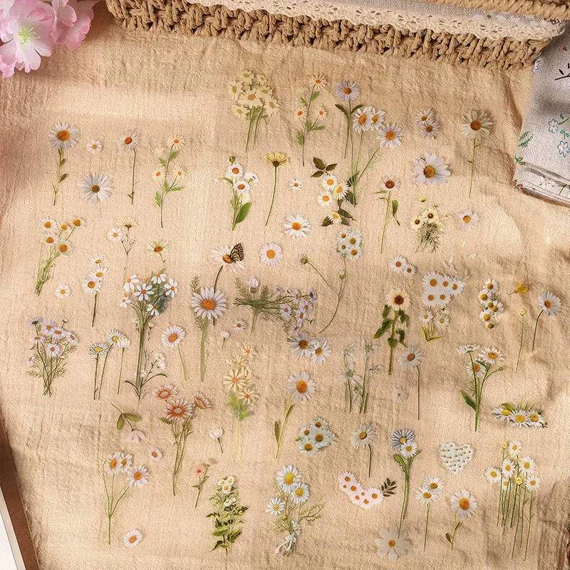 Small Fresh Nature - Enchanting Vintage Floral Stickers for Captivating DIY Projects