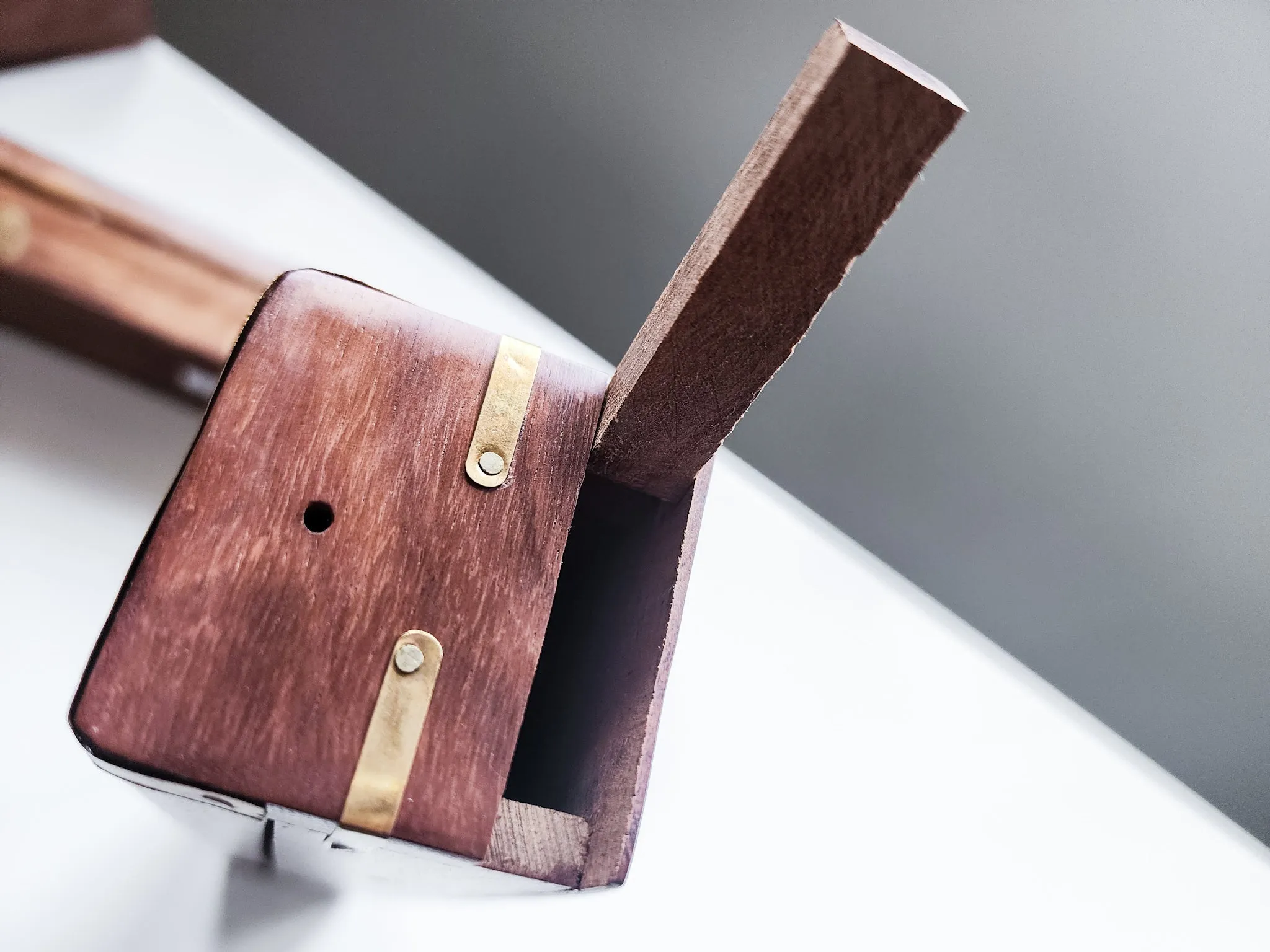 Wood Box Carved Incense Burner